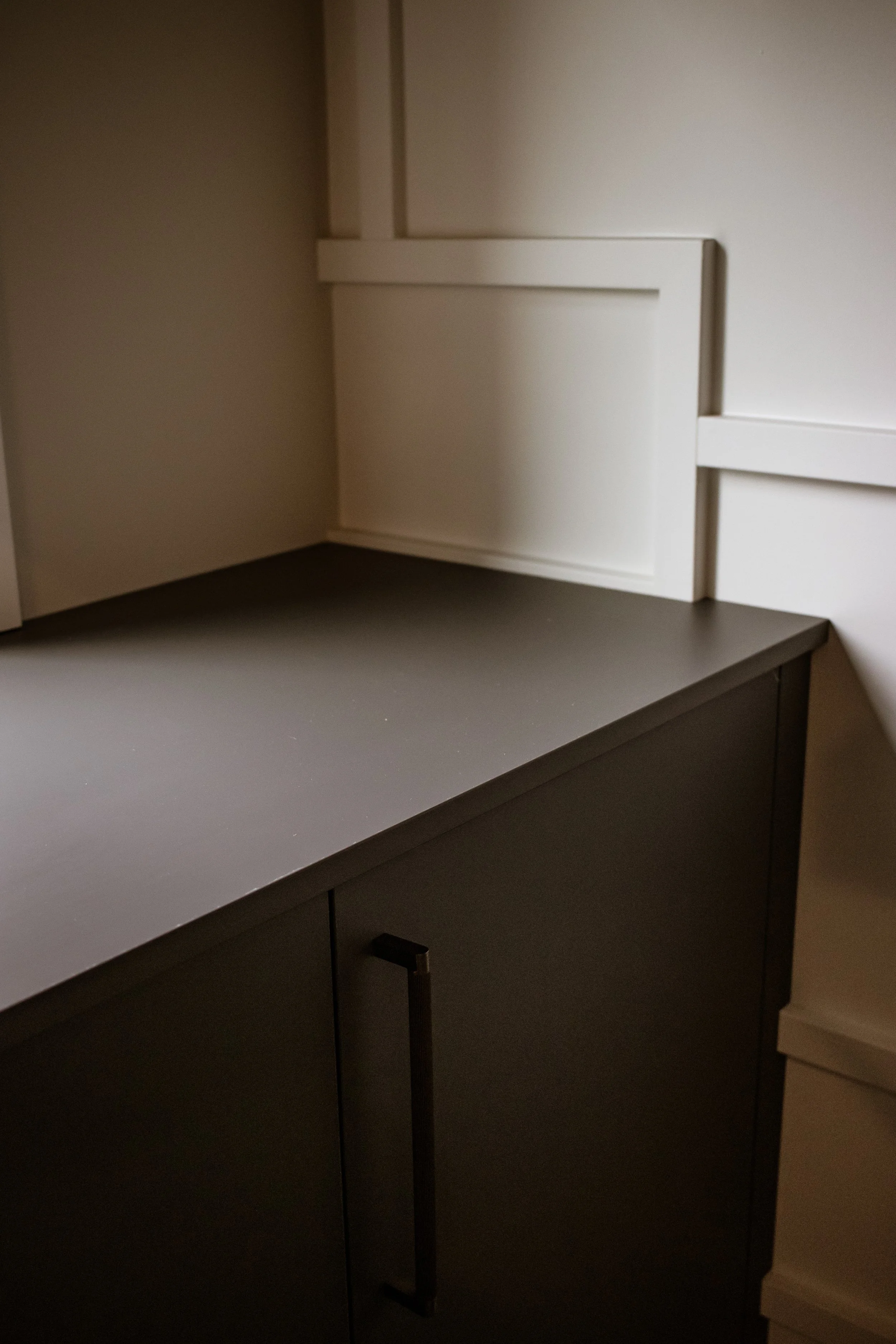 Custom Built-In Storage Cabinets Under Stairs