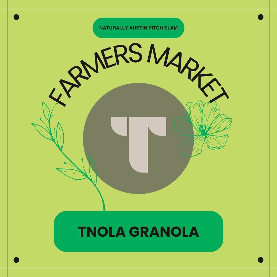 🌿 Did we mention Pitch Slam has a farmers market?!

Come support Austin&rsquo;s local CPG brands, and pick up some incredible goodies from our friends @t_nola_granola while you&rsquo;re at it! 

🎟️ Tickets for our May 15th Pitch Slam are in our bio