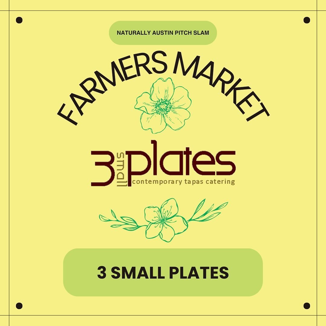 🌿 Did we mention Pitch Slam has a farmers market?!

Come support Austin&rsquo;s local CPG brands, and pick up some incredible goodies from our friends at 3 Small Plates Catering while you&rsquo;re at it! 

🎟️ Tickets for our May 15th Pitch Slam are