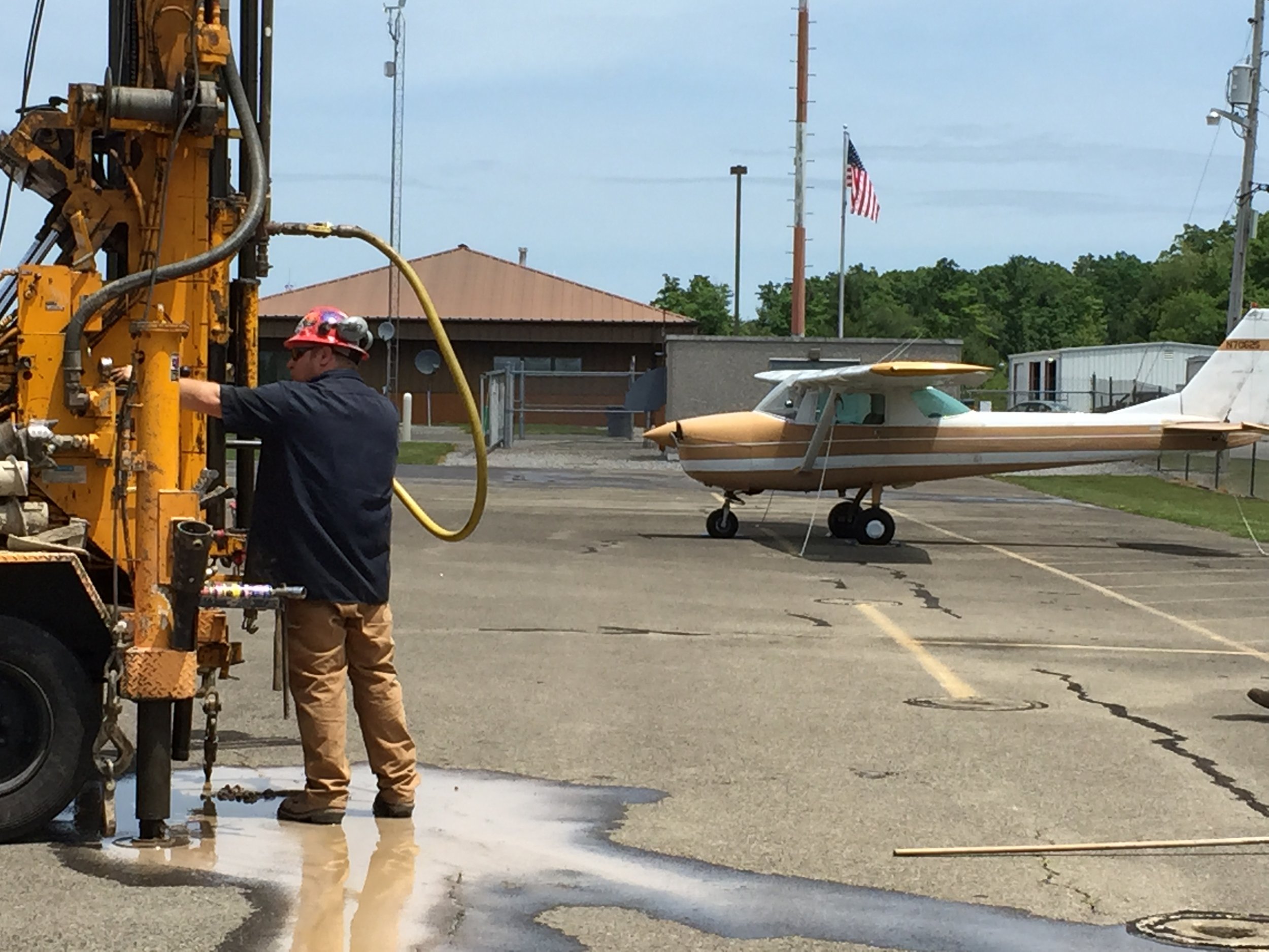  Core drilling at a regional airport in Western Pennsylvania 