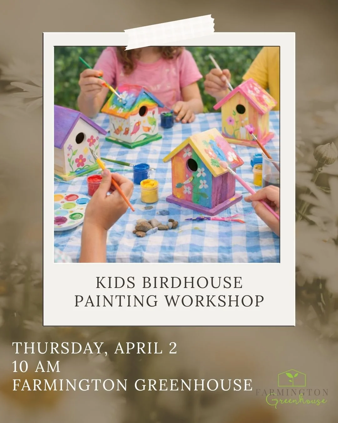 Kids Birdhouse Painting Workshop