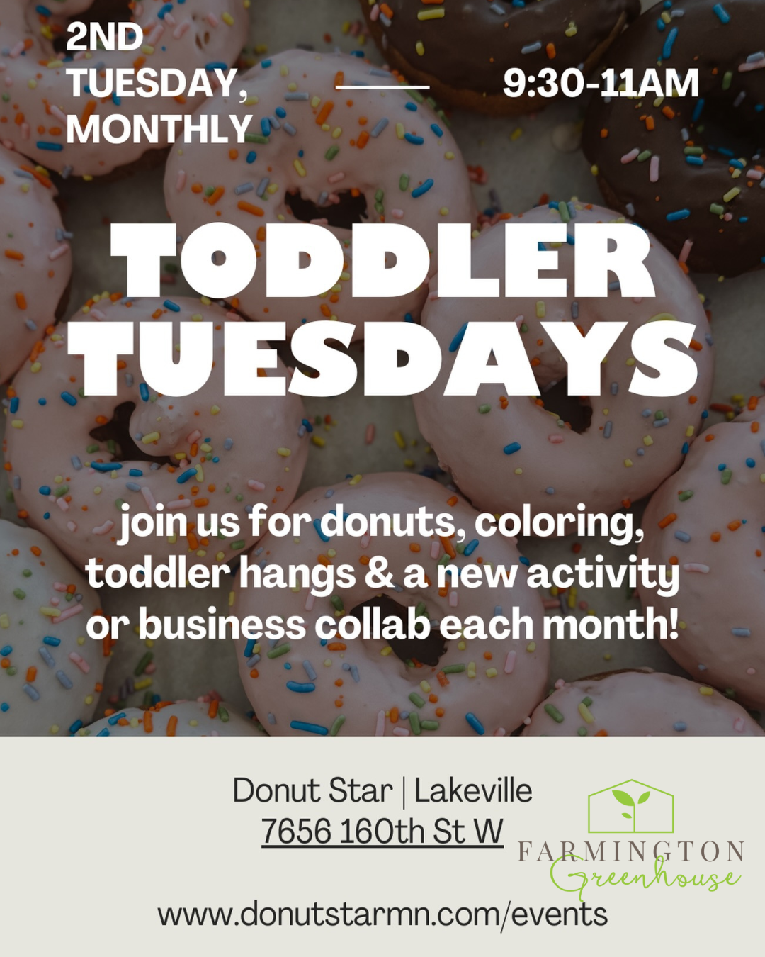 Toddler Tuesday at The Donut Star - Lakeville