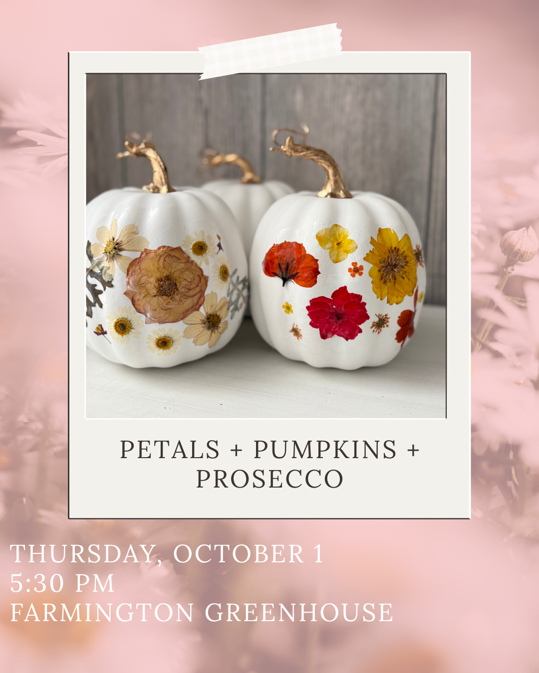 Petals + Pumpkins + Prosecco