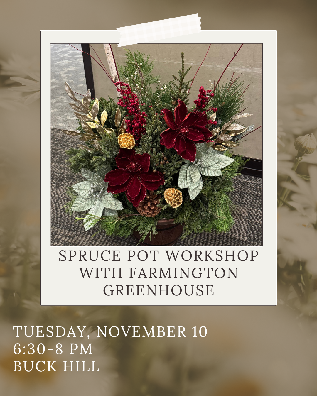 Spruce Pot Workshop at Buck Hill