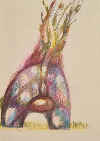 Zeichnung ein A wie ein Haus aus dem