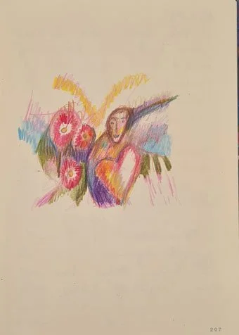 Zeichnung Blumen und Herz