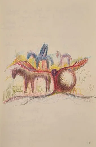 Zeichnung Flügelpferde