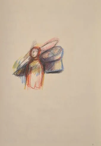 Zeichnung Schuh und Figur