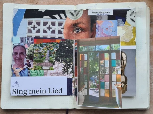 Visionscollage im Kalender von 2024