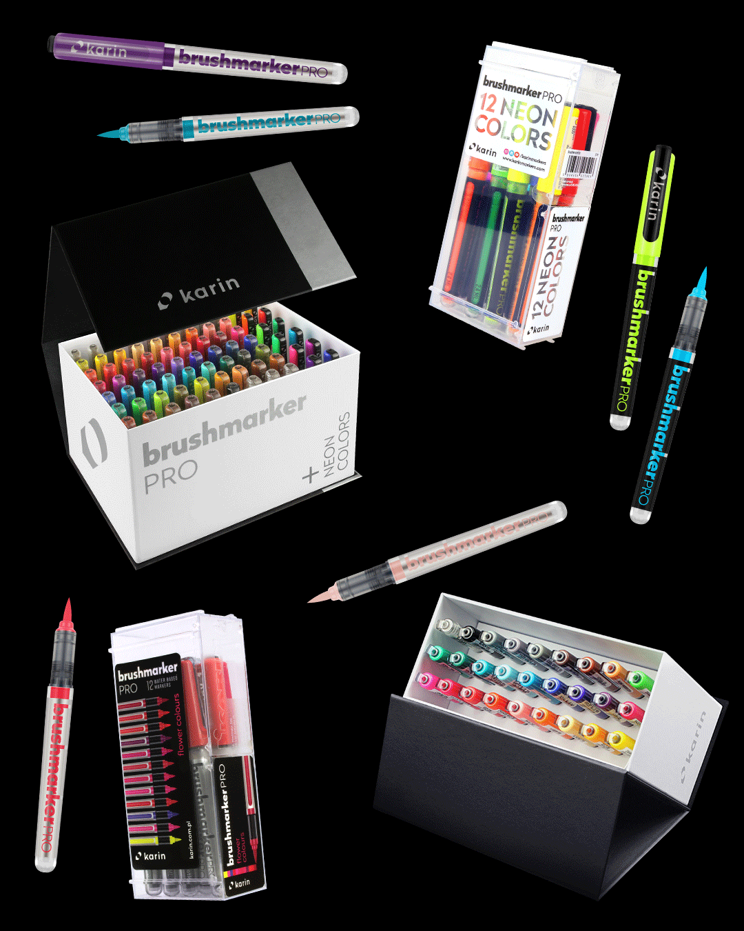 Karin Brushmarker PRO Set of 12 Neon Colors