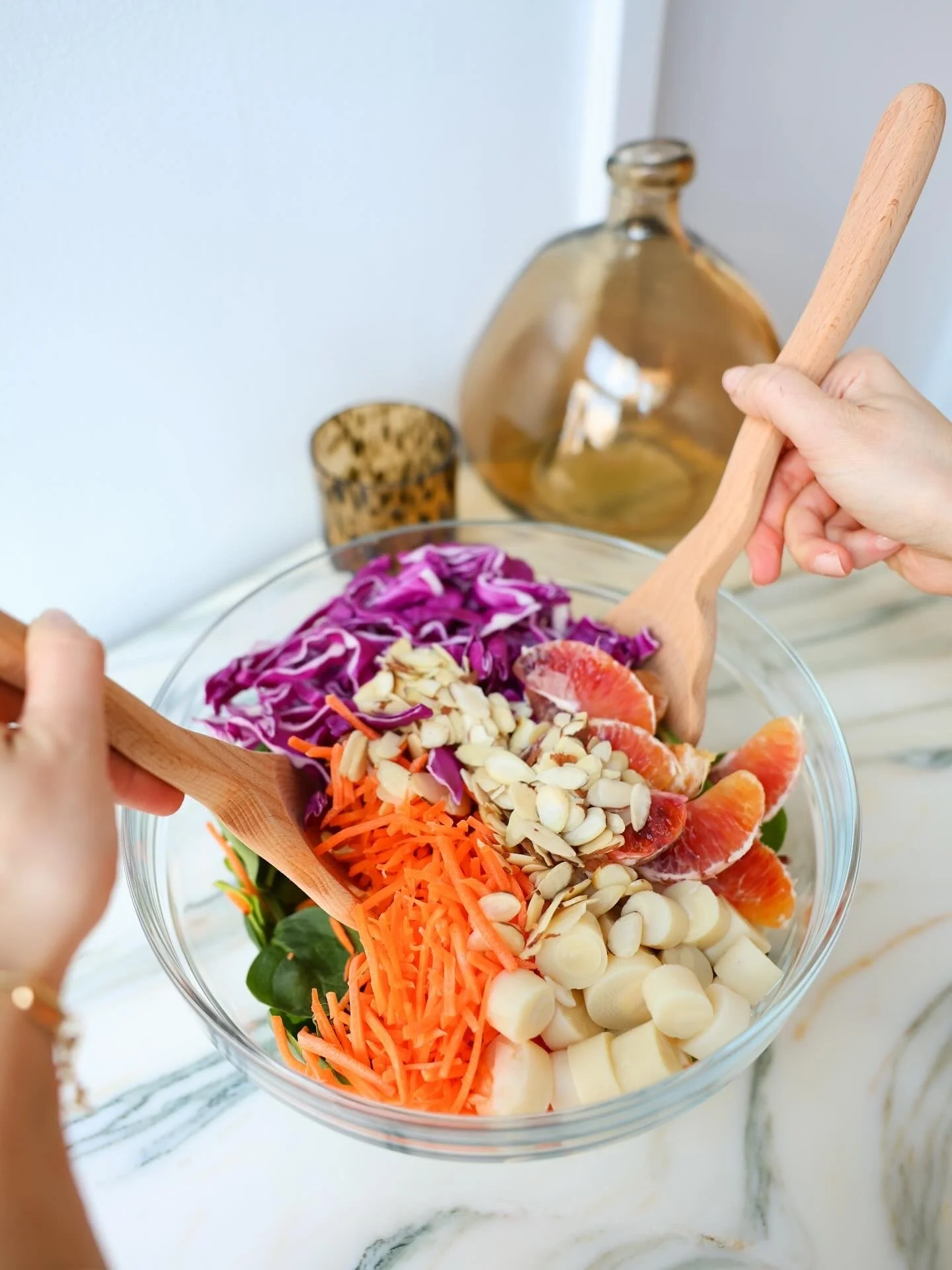 crunchy blood orange salad with peanut dressing&nbsp;