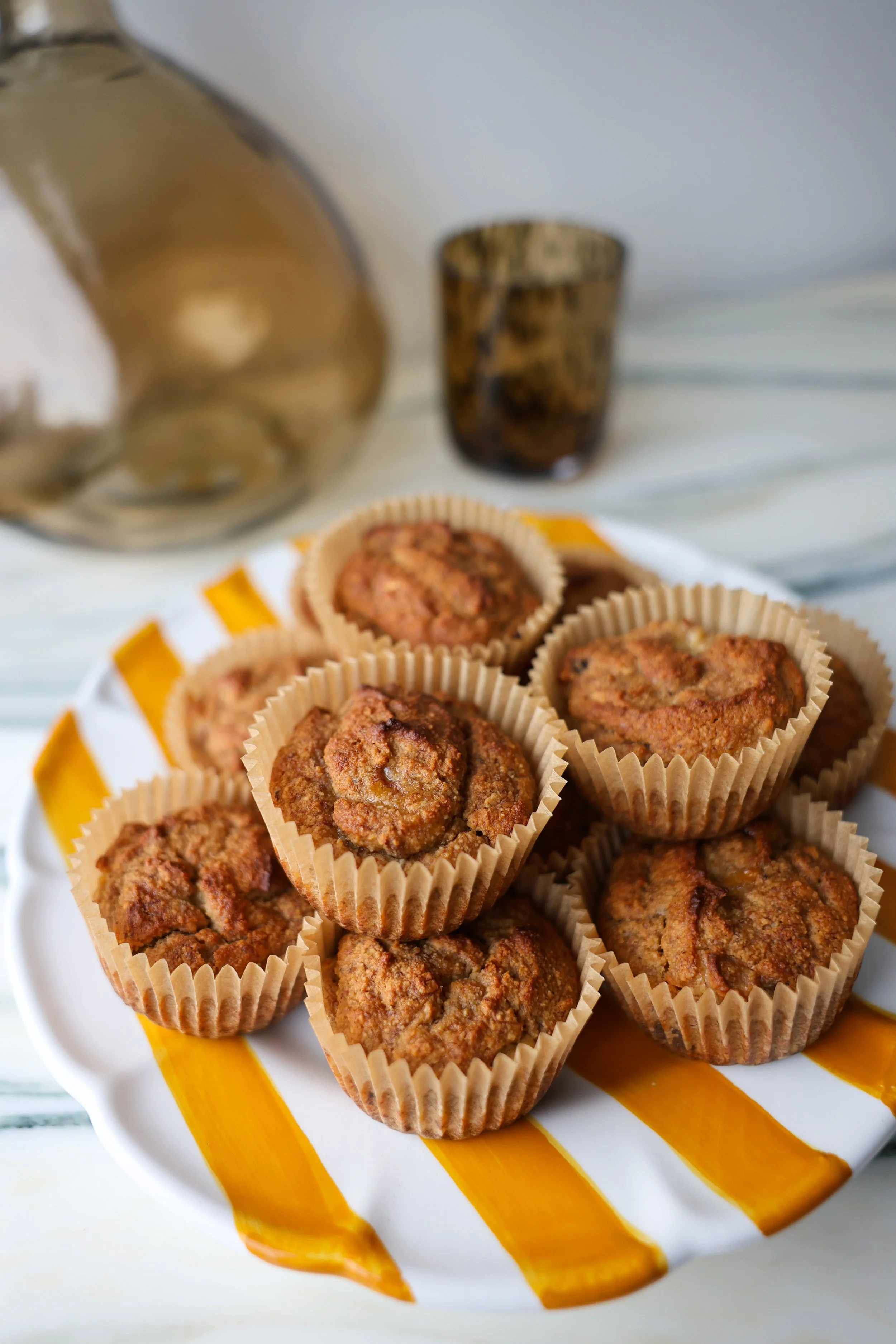 Banana walnut chocolate chip muffins