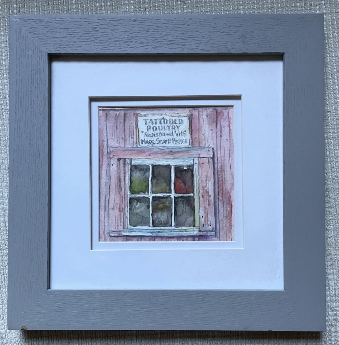 TATTOOED POULTRY: 5"x5" in a 10"x10" frame
SOLD