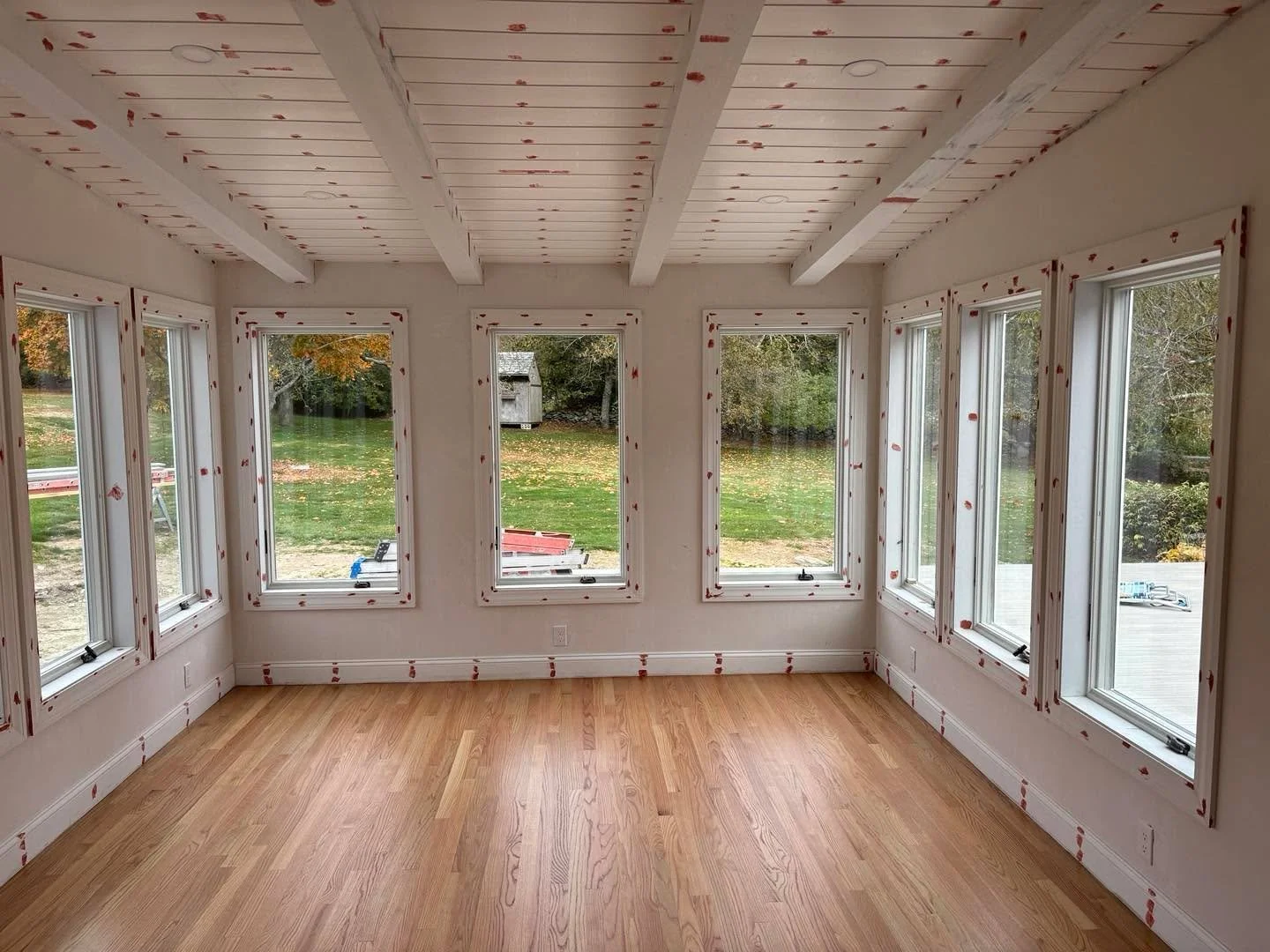 Sitting room addition.  Looking forward to finish paint!