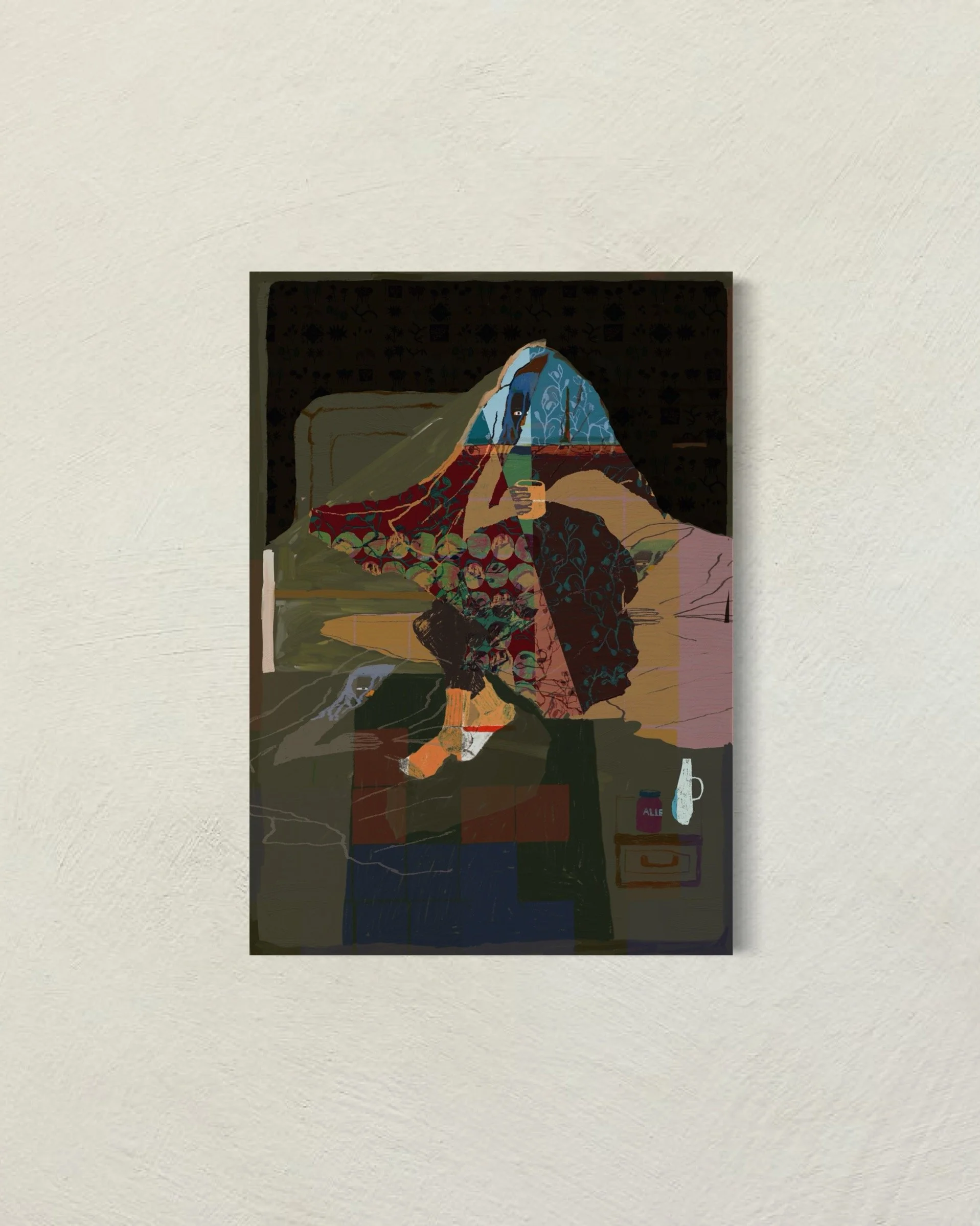 Full artwork displayed on an opaque wall