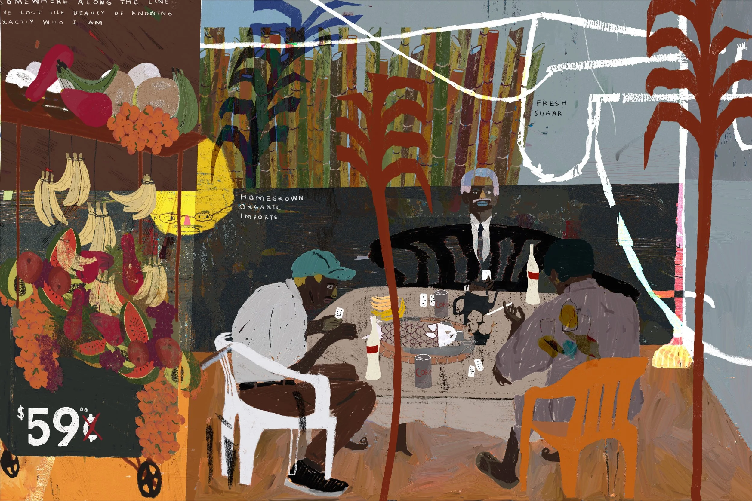 organic imports, 24x36 in