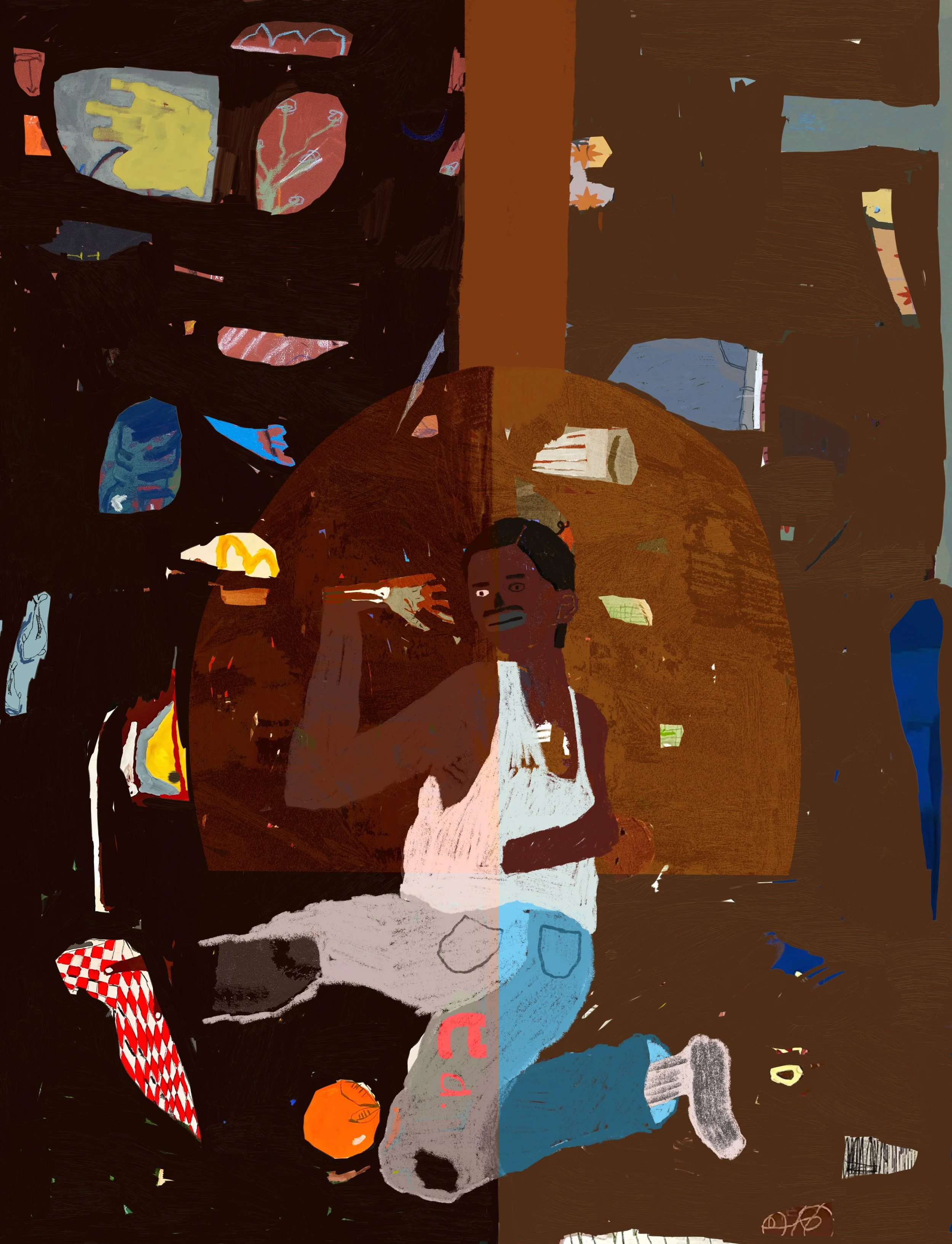 i owe everyone except the beast,
24x36 in