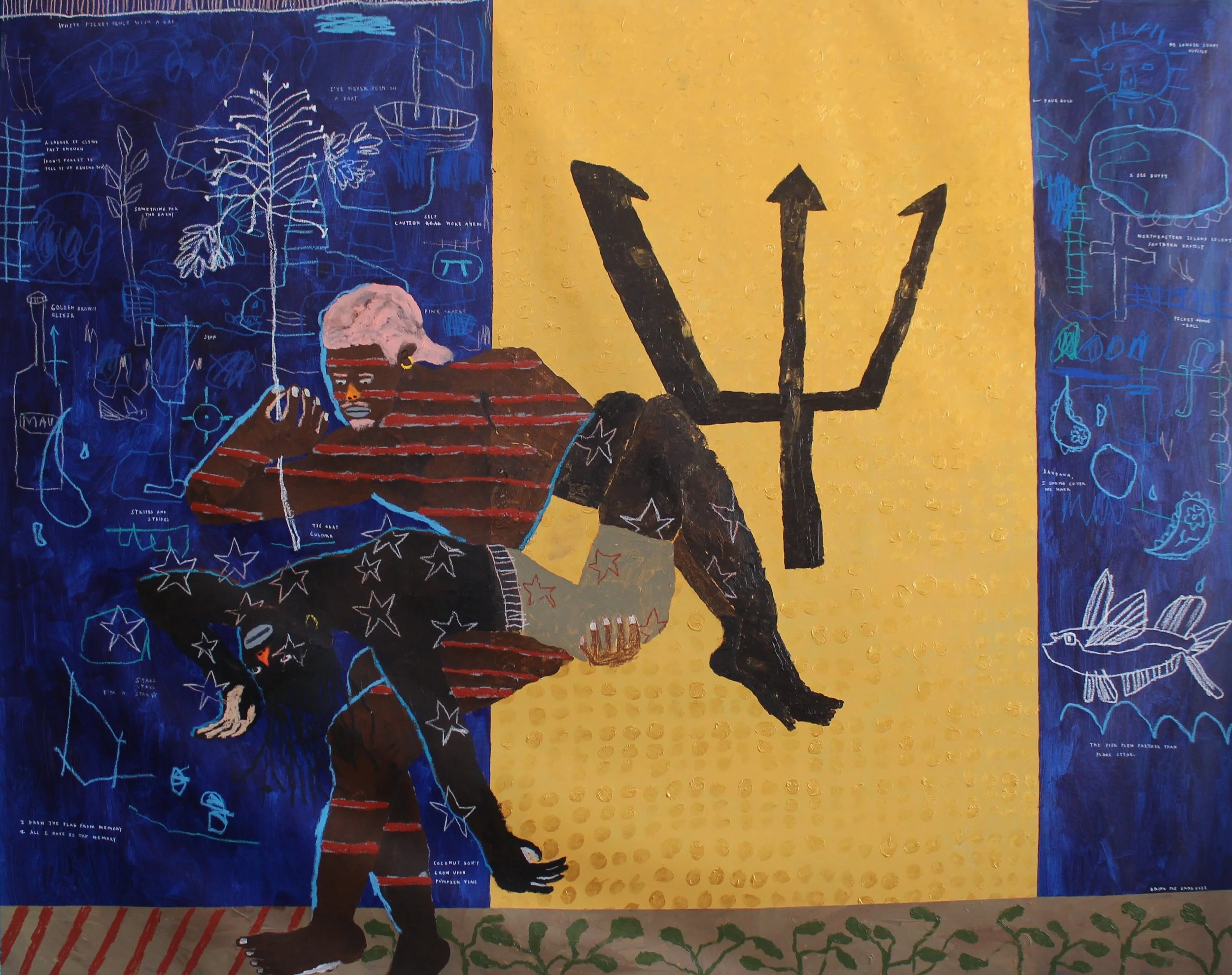 stars and spikes, 54 x 71 in