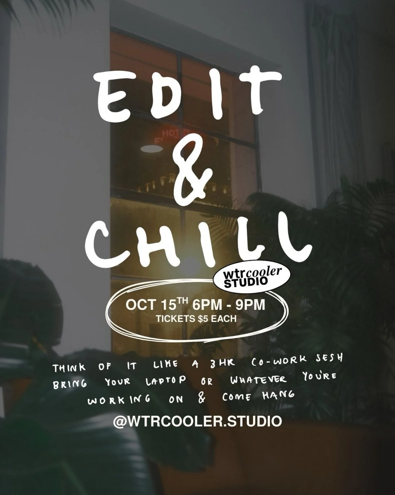 aaaaaaaaaaand we back! 

We haven&rsquo;t done one of these in a whileeee and we&rsquo;ve definitely missed them😮&zwj;💨

📆Date: Oct 15th, 2025
⏰When: 6pm-9pm
📍Where: WTRCooler Studio 
💵Price: $5

We can&rsquo;t wait to see you guys!

Bring somet