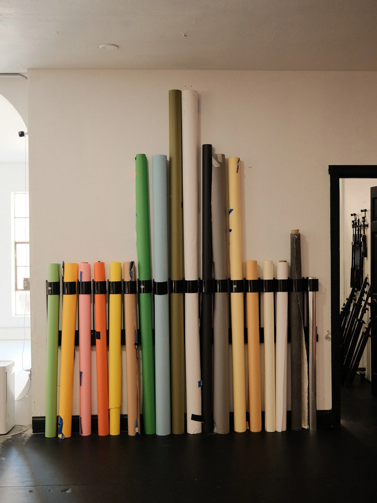 a few new colored backdrops are up in the studio