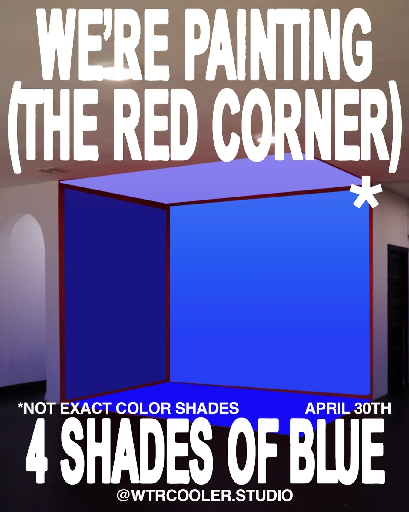 APRIL 30th our RED CORNER turns BLUE.
(4) different shades of blue. 

These obviously are not the exact shades of blue but trust us - it&rsquo;s gonna look cool. 

Get the pinterest boards ready 👏🏽

What are you going to shoot in this new blue corn