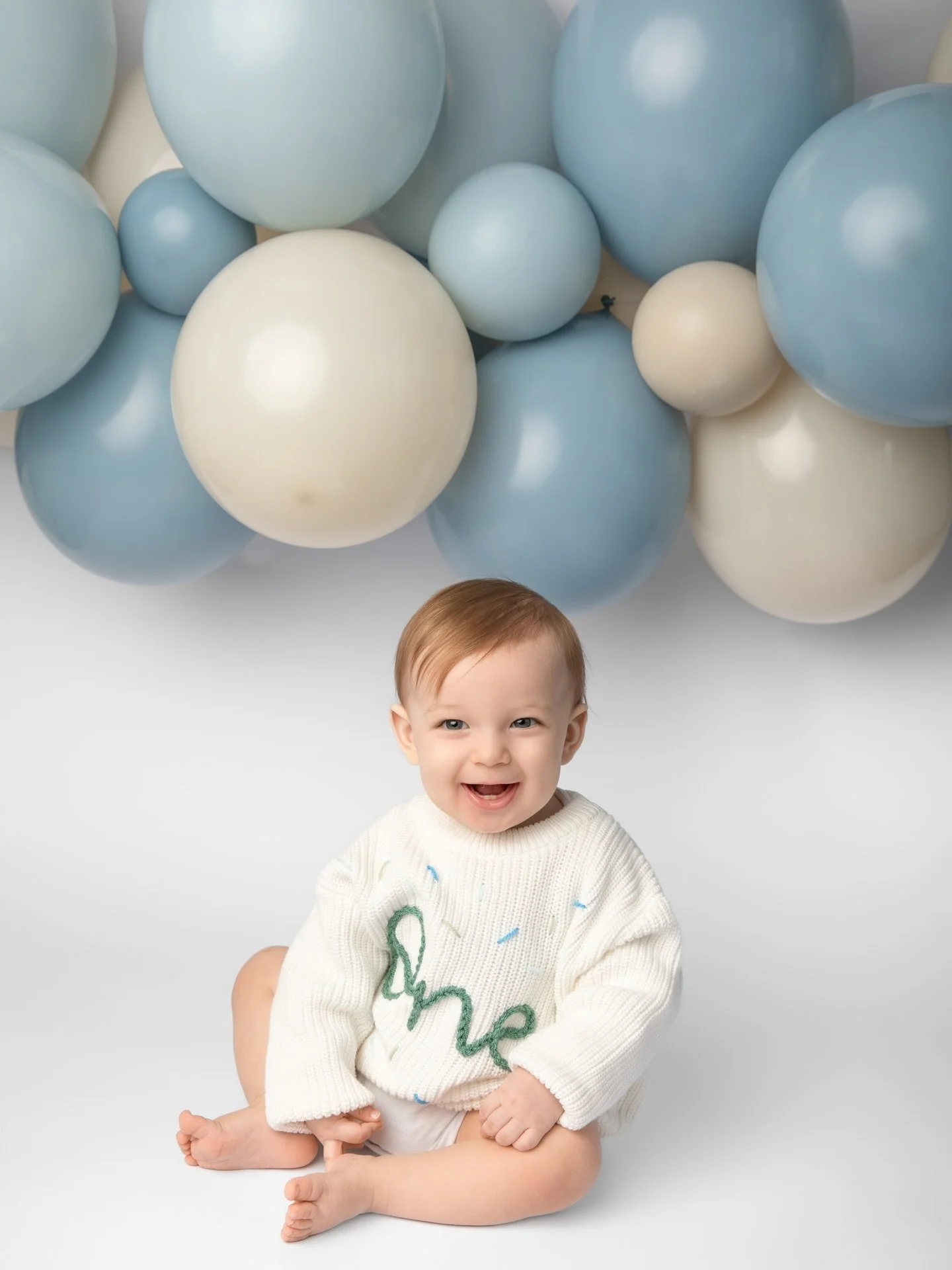 The happiest little cake smasher, swipe to see smashing, smiling &amp; the cheekiest little face. I had to restrain myself from sharing all 30 photos from this huge gallery, they are all just brilliant, he had so much fun! I also love his jumper (sup