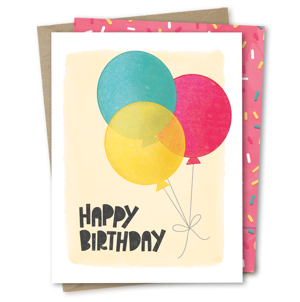 SUSY CARD Ballons gonflables Happy Birthday, couleurs