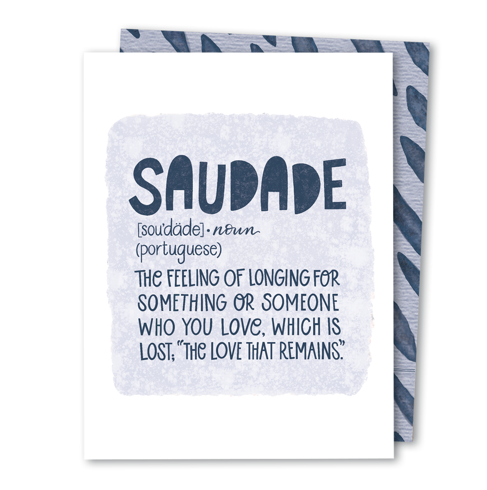 Saudade Definition | Greeting Card