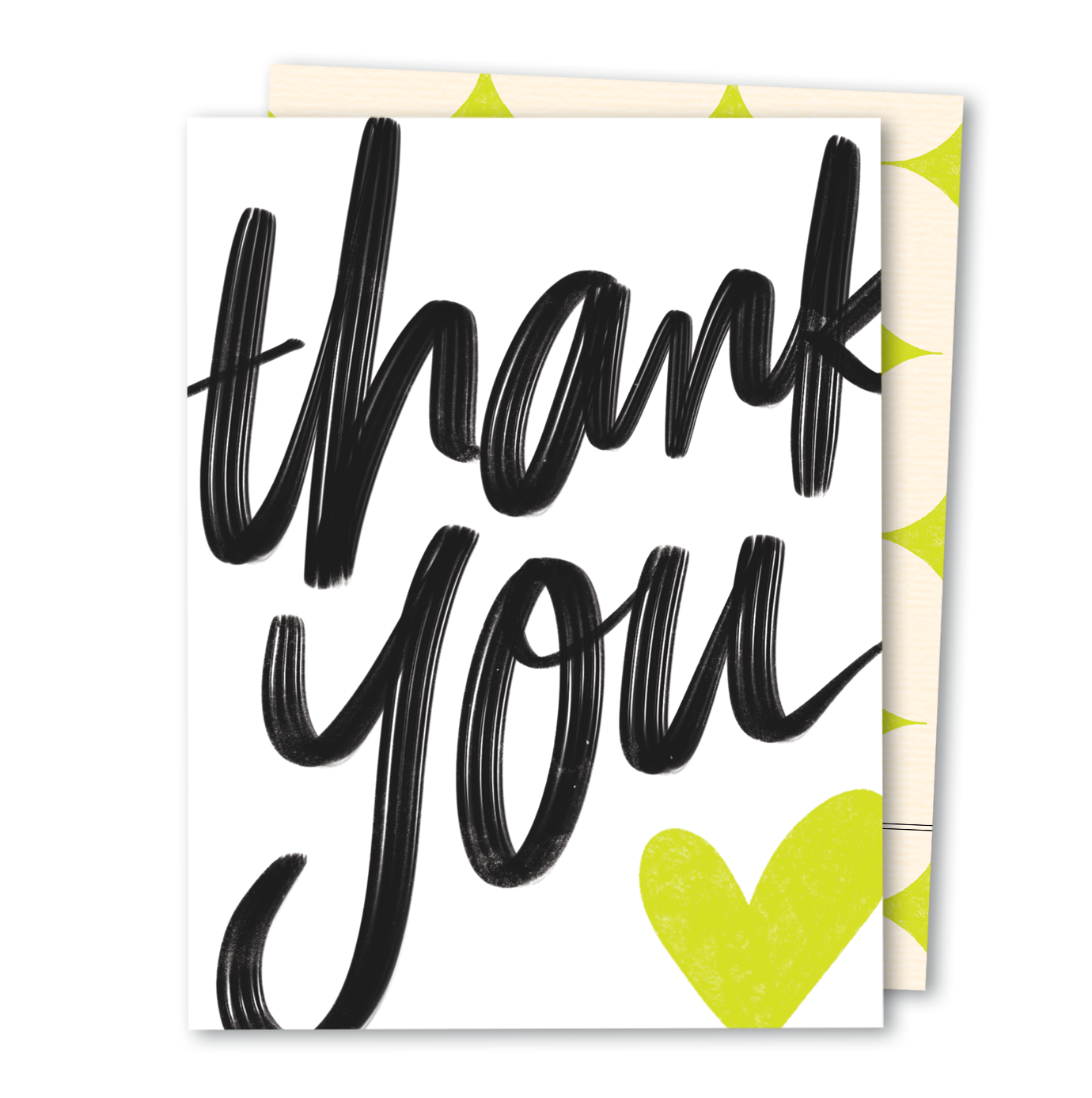 Bold Hand Lettered Thank You Card