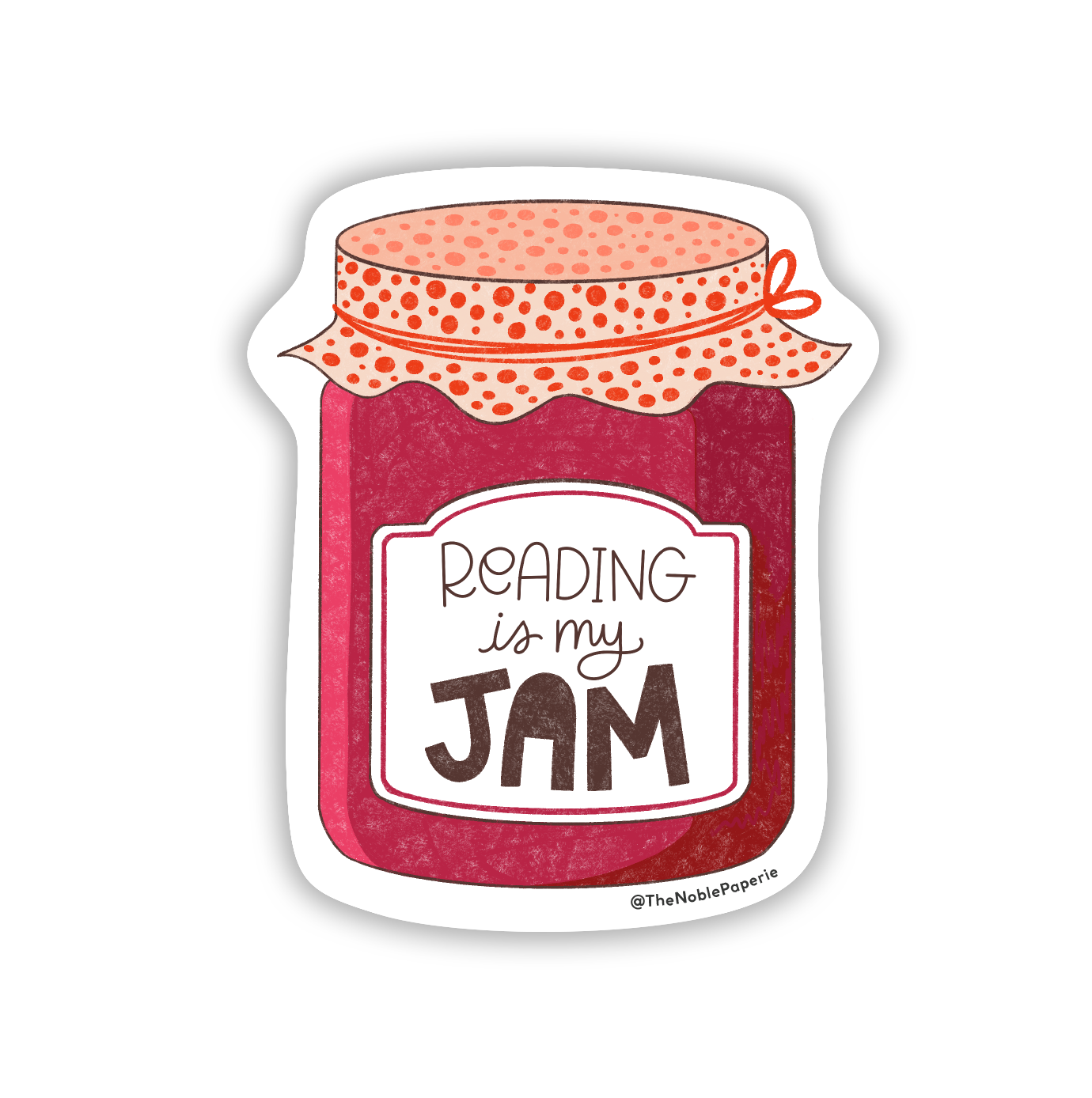 Reading Is My Jam Sticker