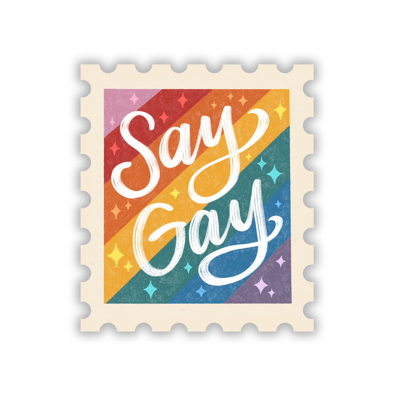 Say Gay Stamp Sticker