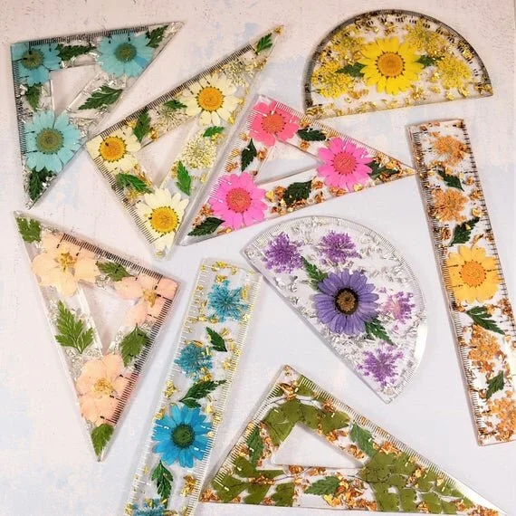 Custom Flower Rulers and Protractor