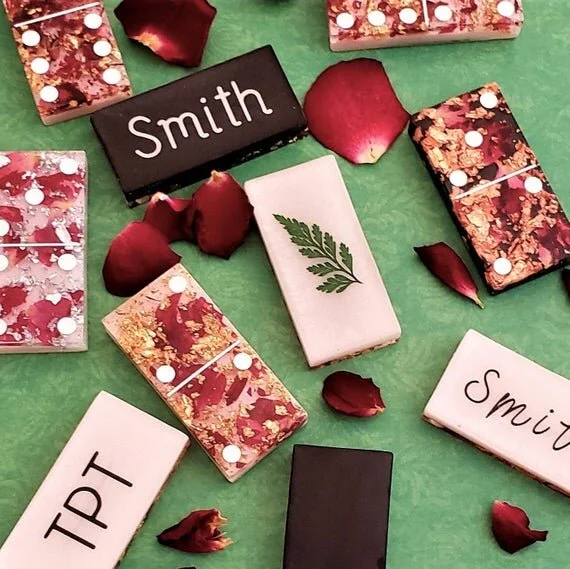 Rose Petal Domino Set - Double Six