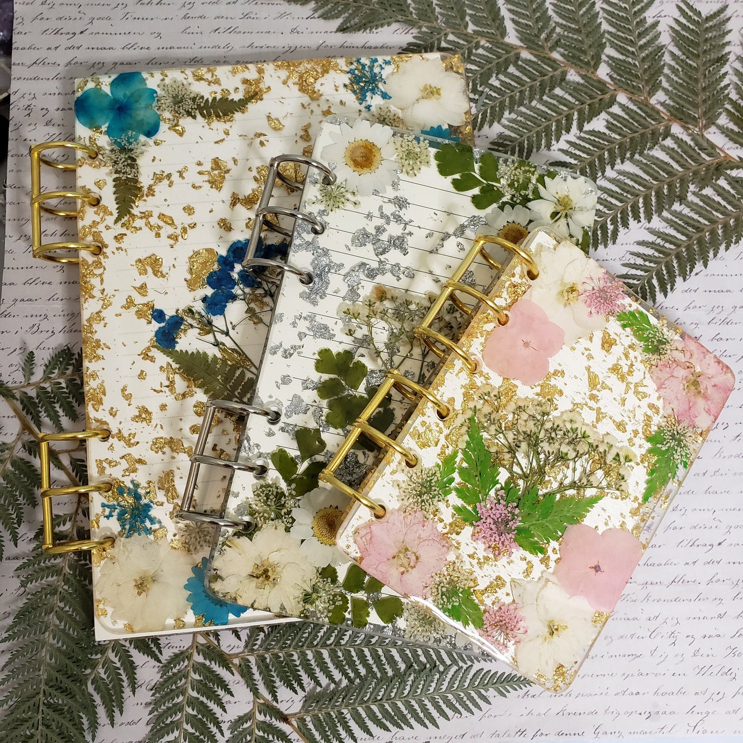 Custom Resin Flower Notebook (Sizes A5, A6 and A7)