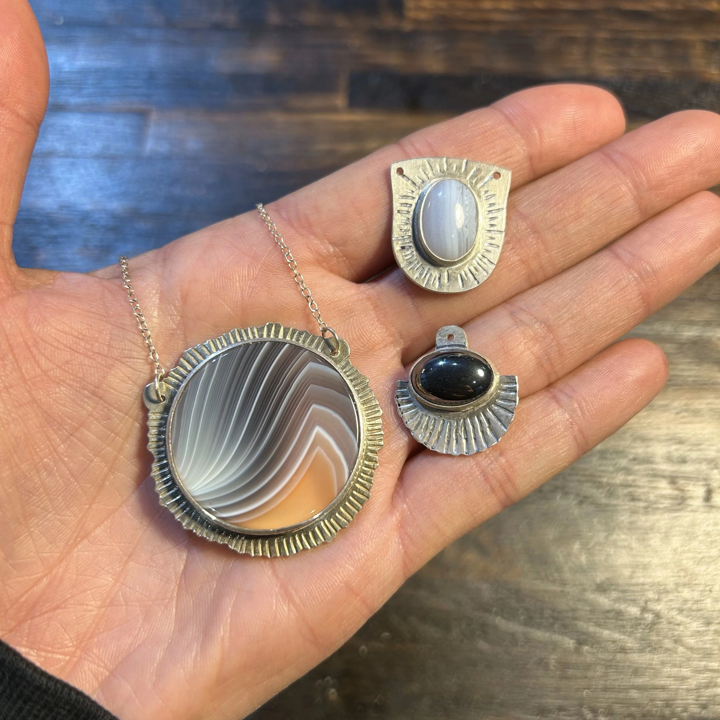 Silver + Stone Pendant