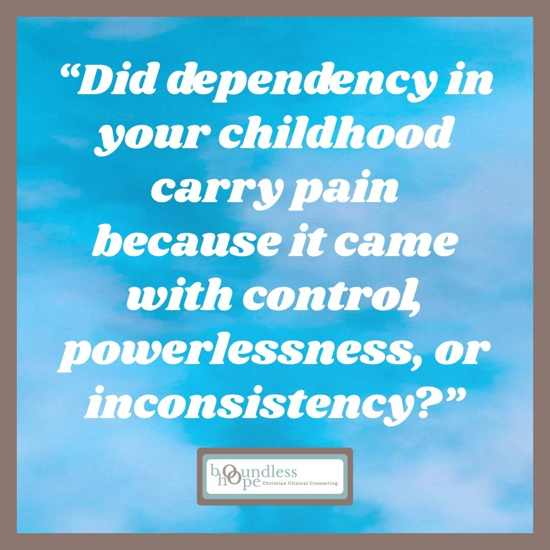 Did dependency in your childhood carry pain because it came with control, powerlessness, or inconsistency? If so, it would be understandable if you fear being dependent. However, in adulthood, healthy dependency is something entirely different. It is