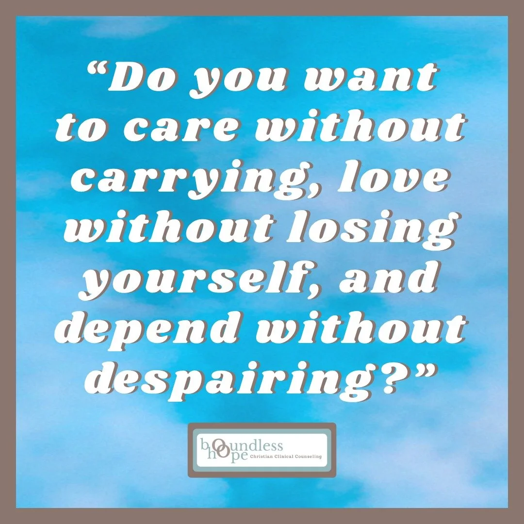 Healthy, adult love is not about making someone dependent on you, and it is not about losing yourself in another person’s needs. It is about standing side by side, each person strong in their identity and both trusting in God as their ultimate
