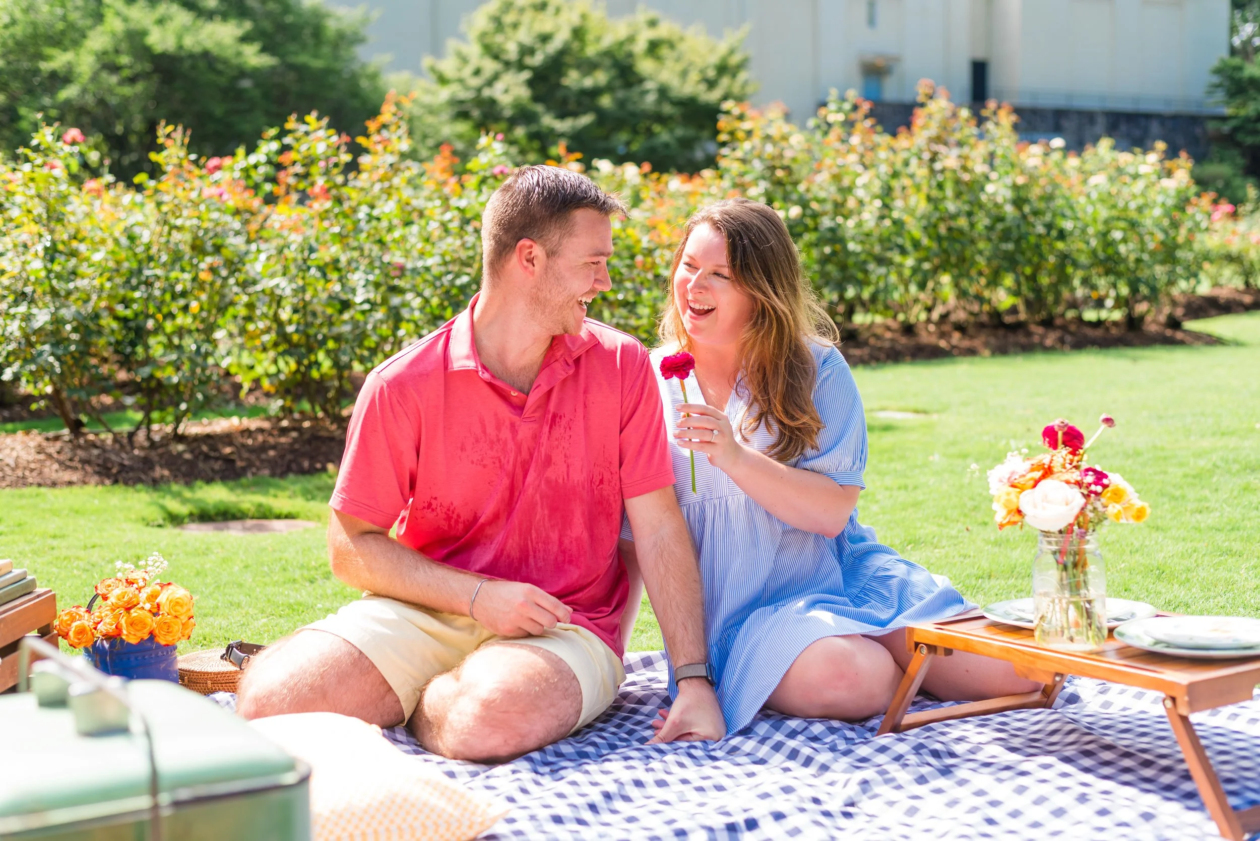 Summer Picnic Proposal at the Raleigh Rose Garden — SOUTHERN PICNICS