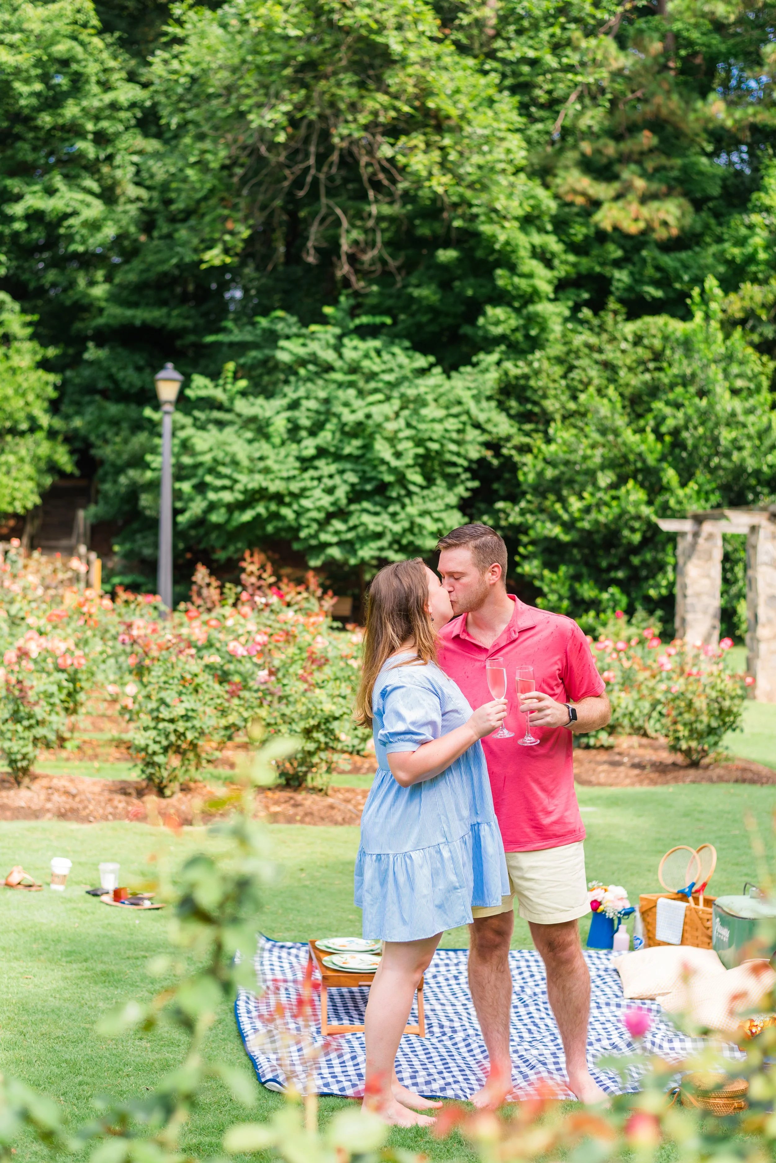 Summer Picnic Proposal at the Raleigh Rose Garden — SOUTHERN PICNICS