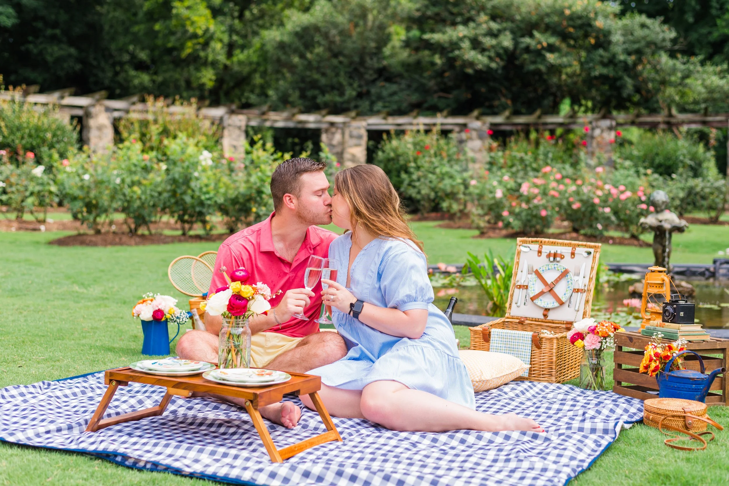 Summer Picnic Proposal at the Raleigh Rose Garden — SOUTHERN PICNICS