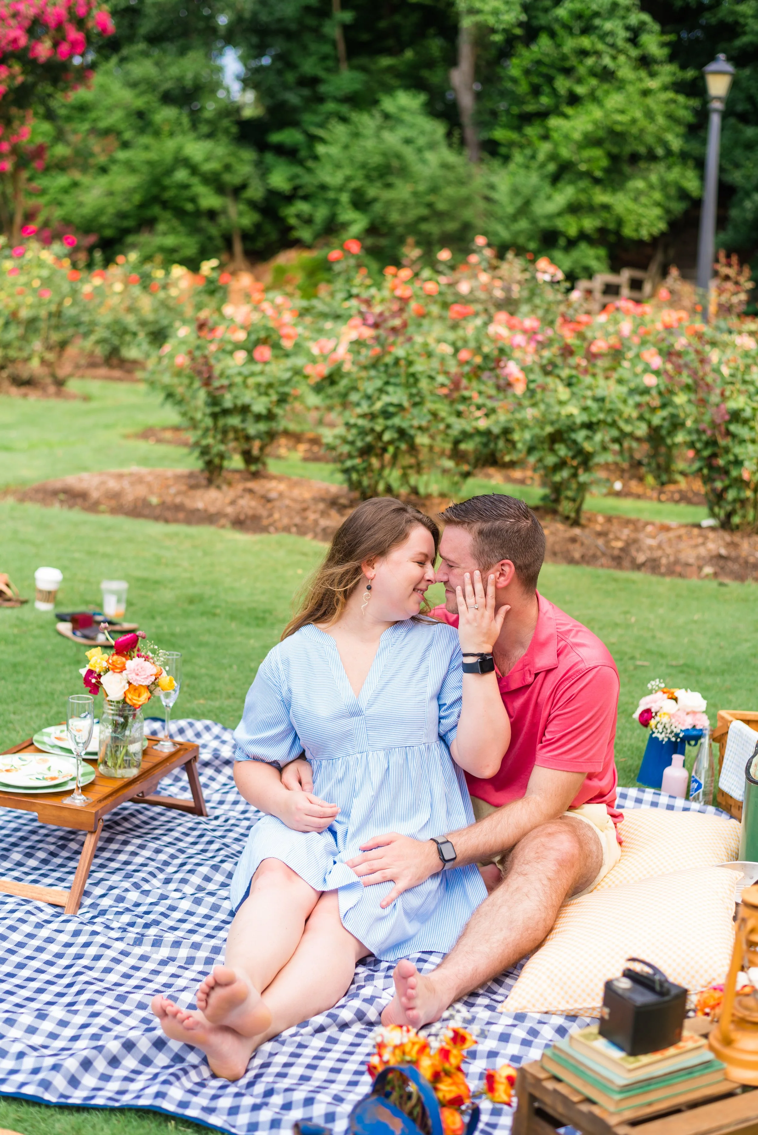 Summer Picnic Proposal at the Raleigh Rose Garden — SOUTHERN PICNICS