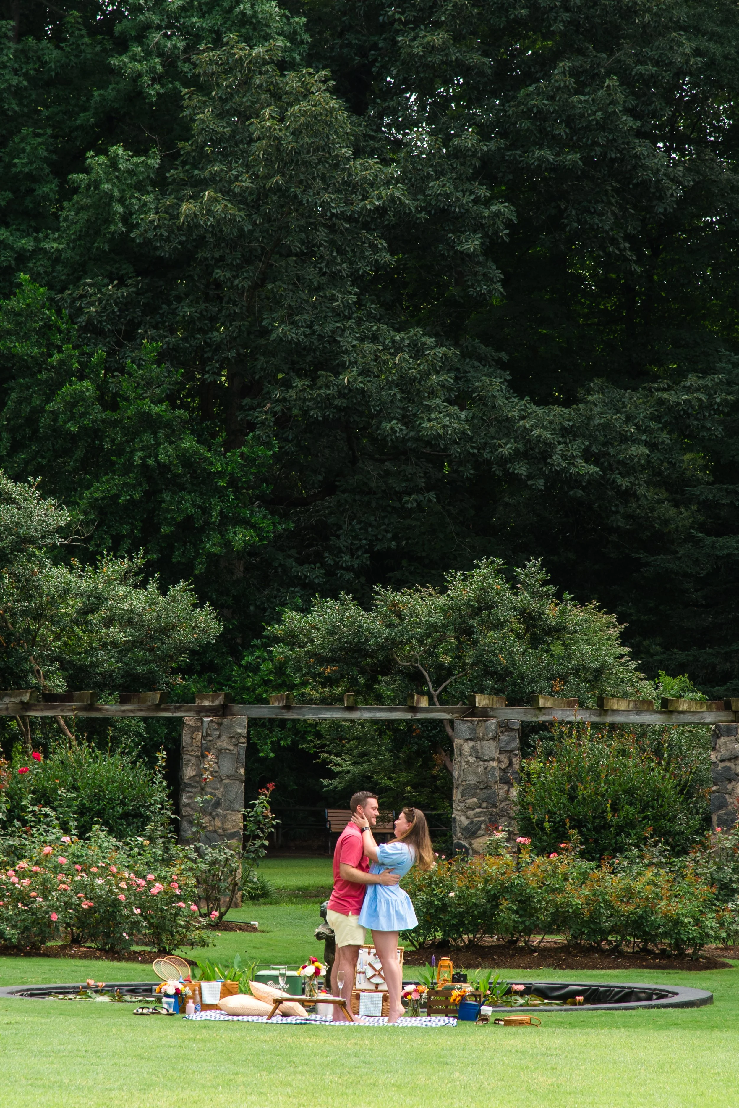 Summer Picnic Proposal at the Raleigh Rose Garden — SOUTHERN PICNICS