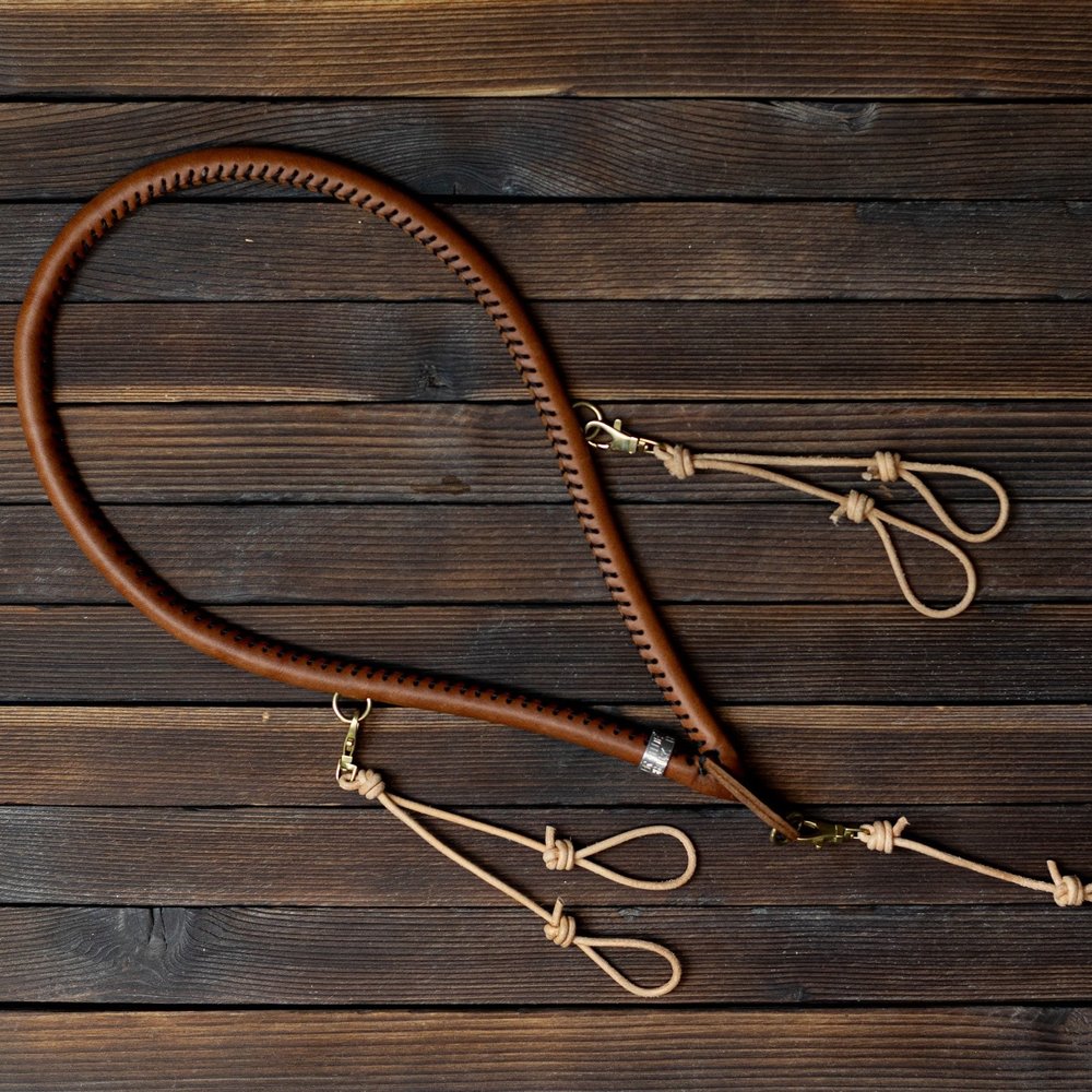 Waxed Leather Lanyard for 3 calls and whistle – Custom Call Lanyards