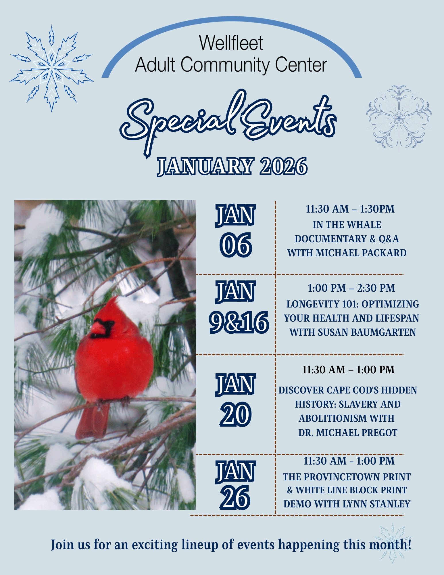 January 2026 Special Events