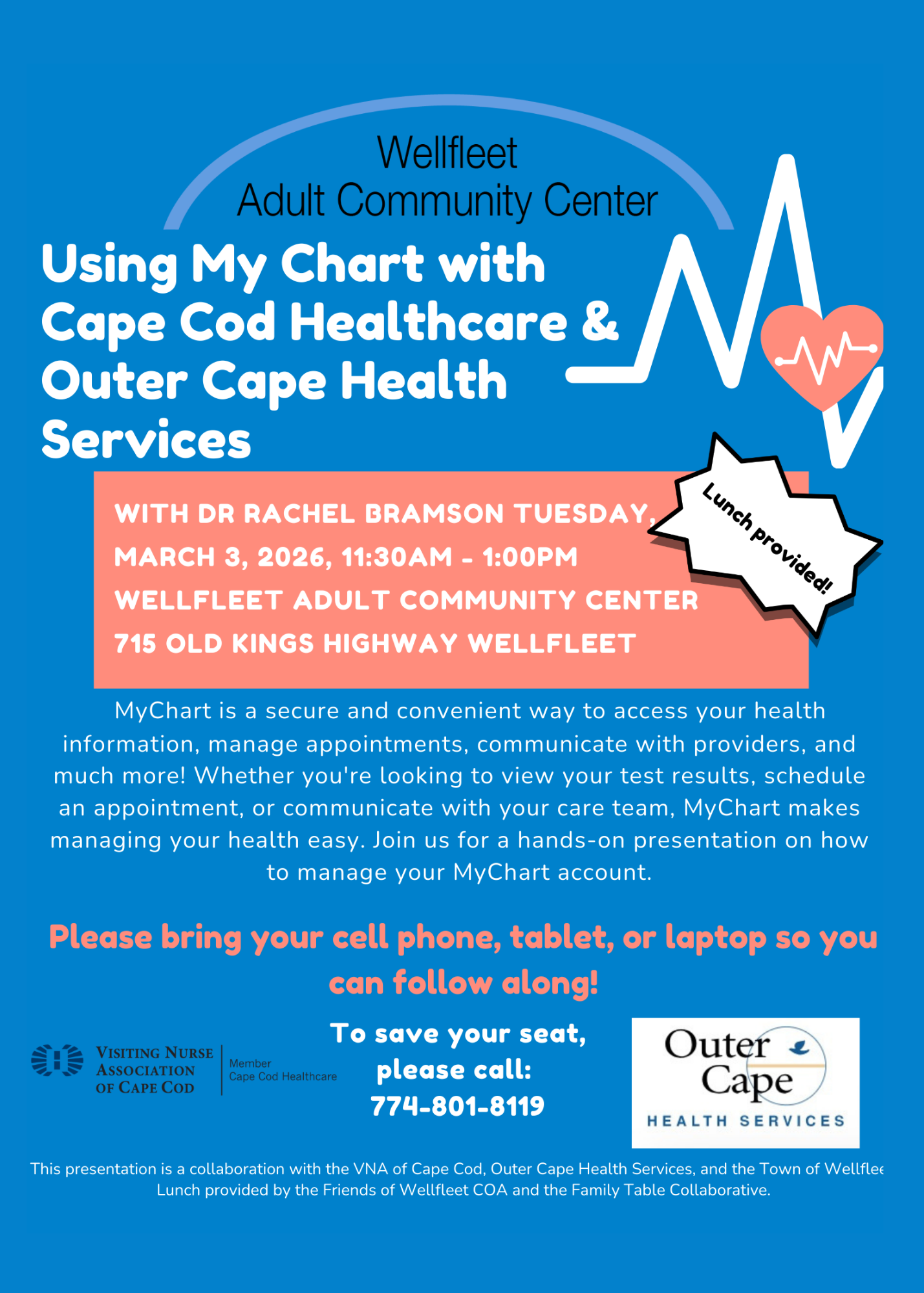 My Chart Training with Dr. Rachel Bramson and the VNA 