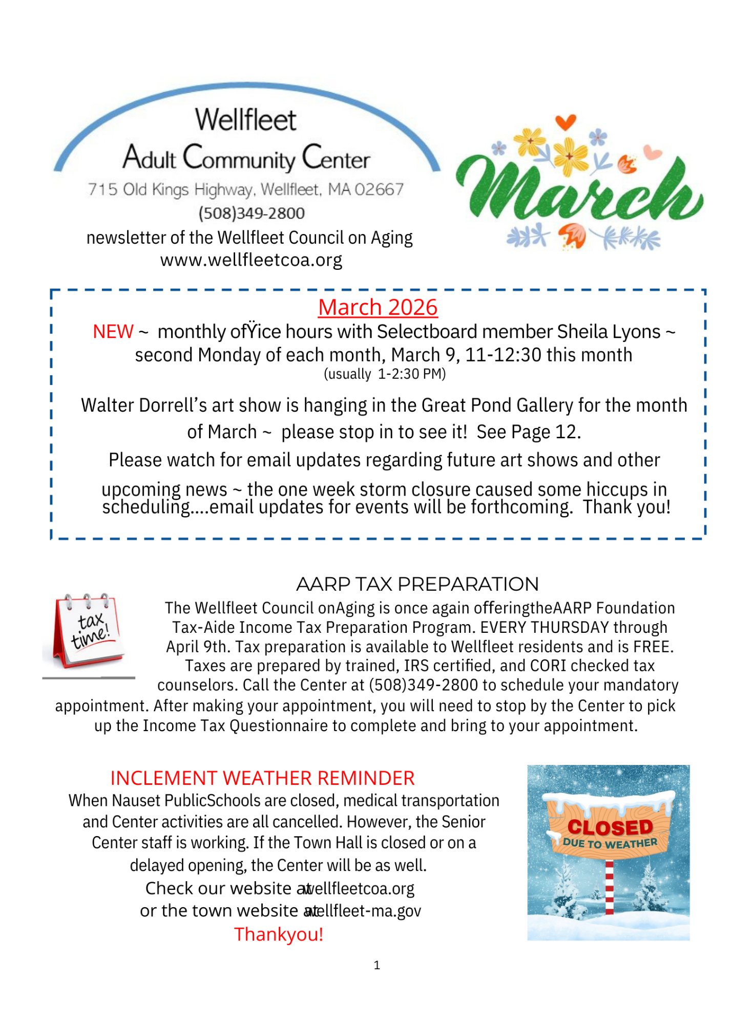 March 2026 Newsletter