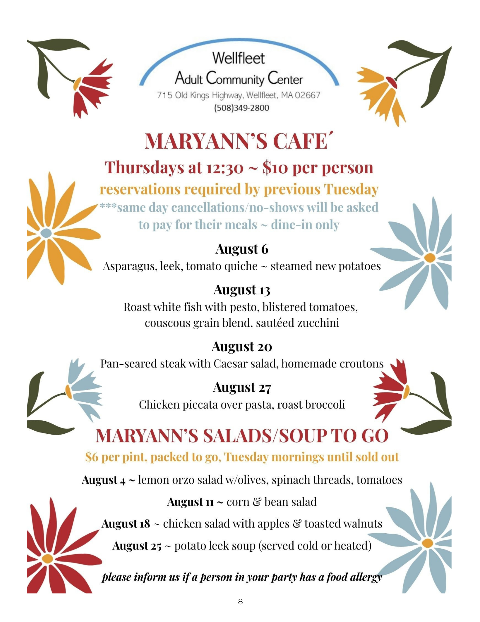 Maryann’s Cafe August 2026