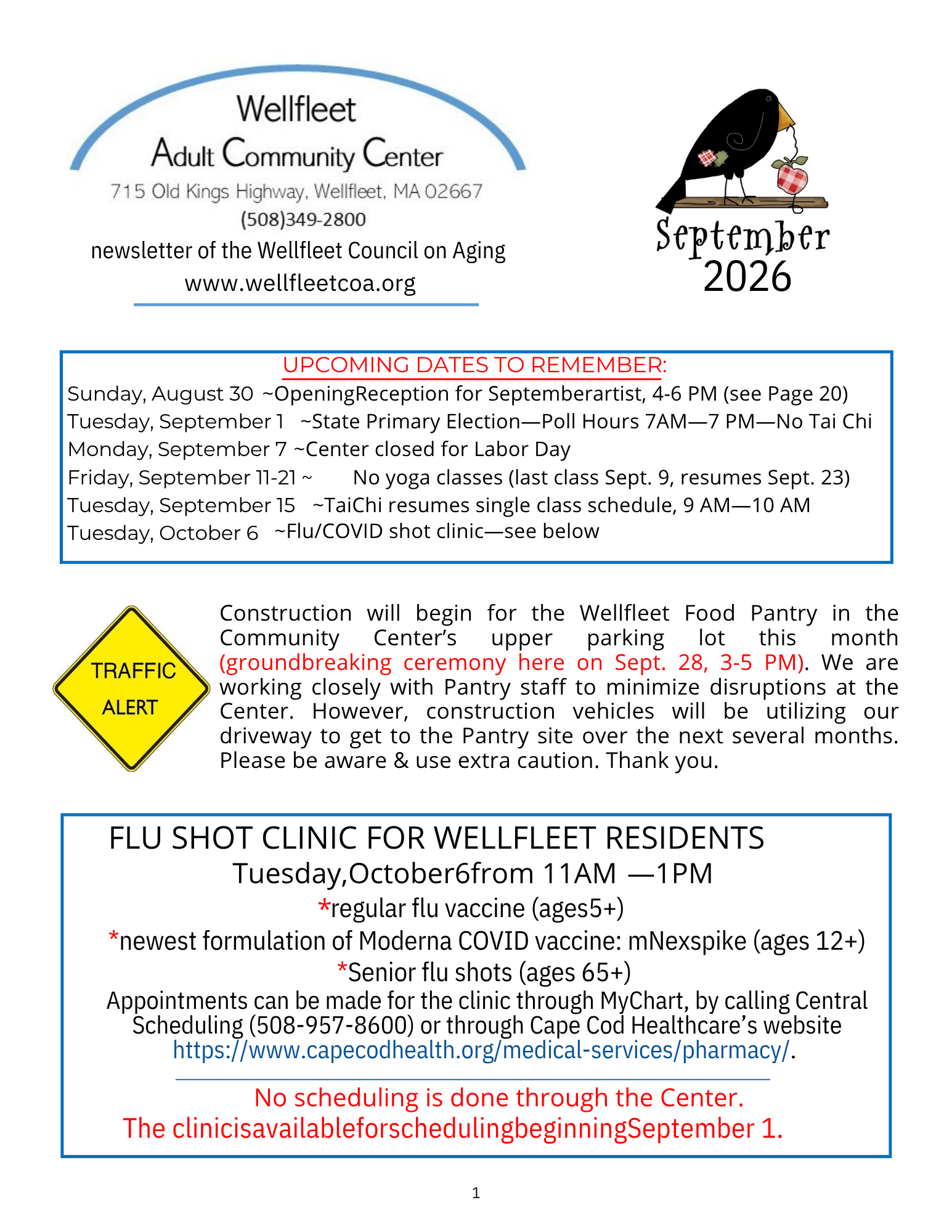 September 2026 Newsletter