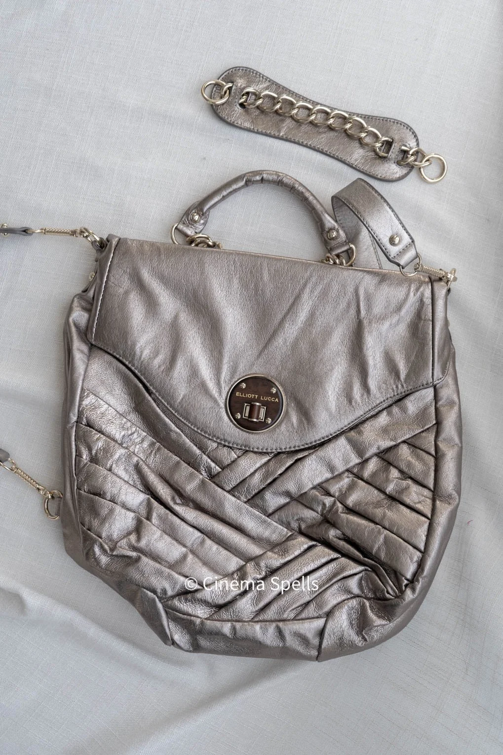 Metallic Elliot Lucca Convertible Bag As Seen On Aria On Pretty Little Liars