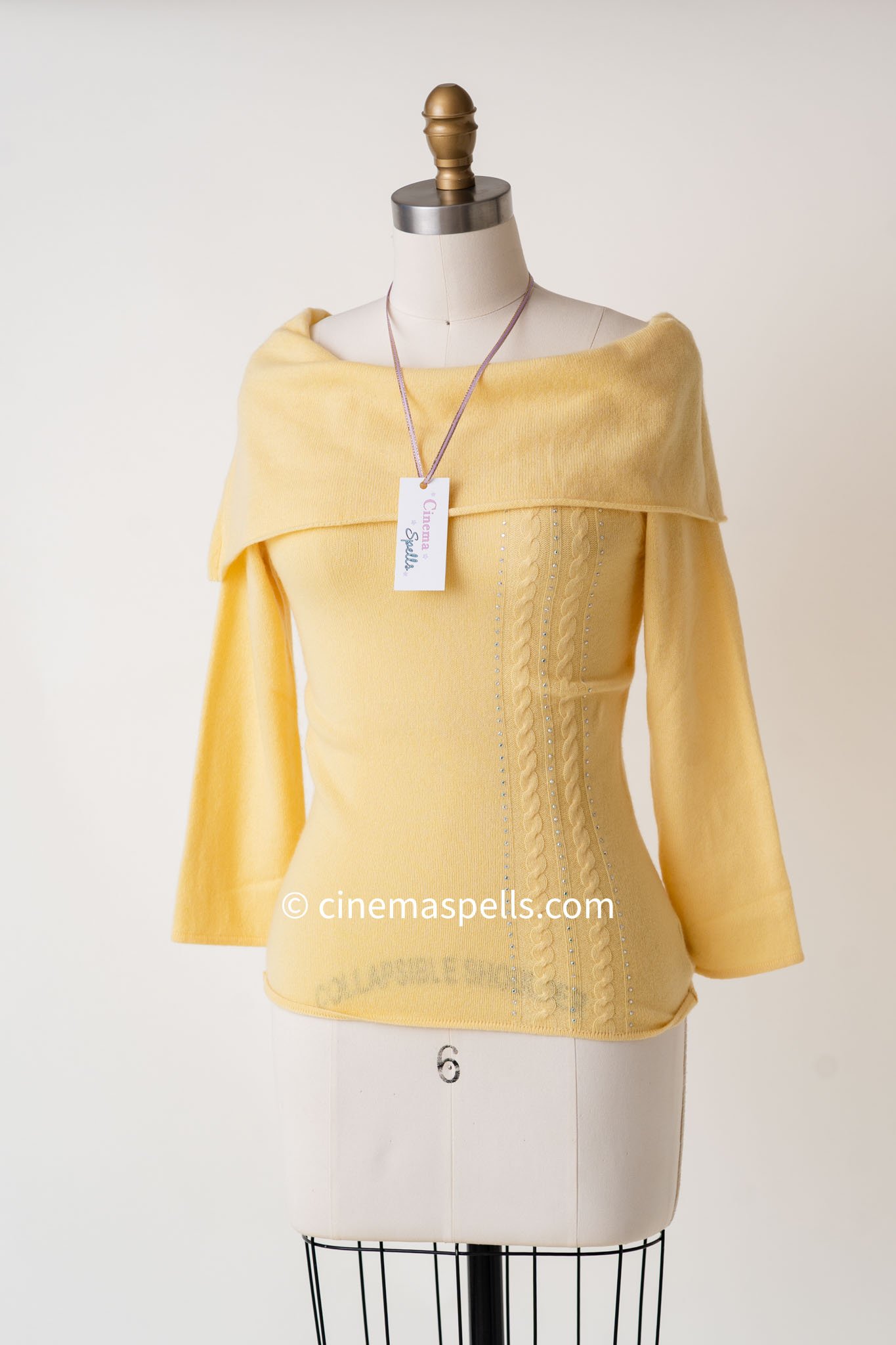 2000s Cashmere Yellow Sweater As Seen On Gabrielle On Desperate Housewives (US S)
